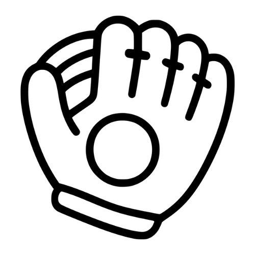 Baseball Glove Sketch - Digital File - XCS Friendly Tumbler My Custom Designs PNG