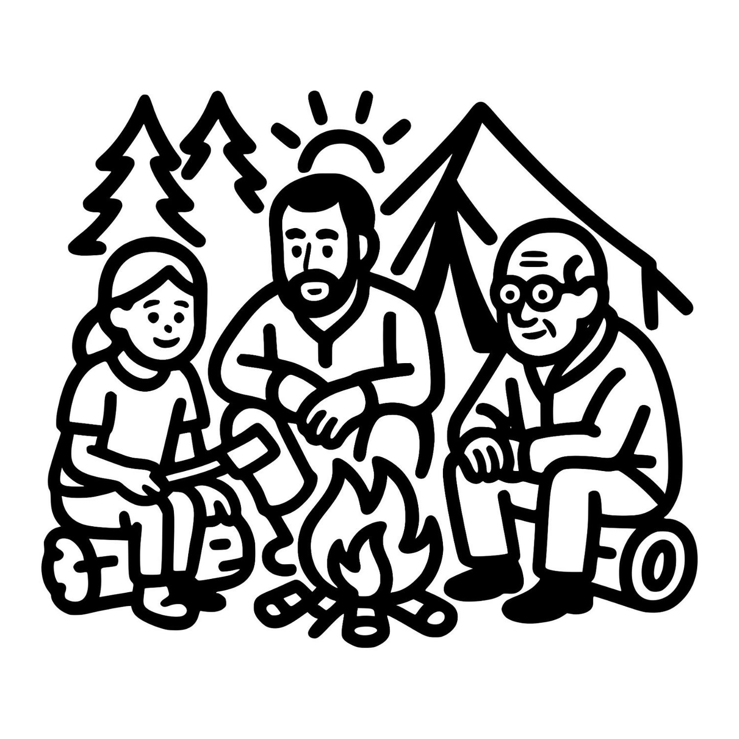 Generations Camping - Digital File - XCS Friendly Digital My Custom Designs PNG