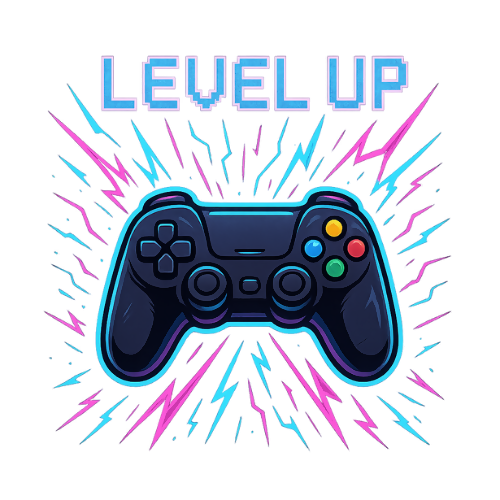 Pop Culture Fandom - Level Up - T Shirt Design - Digital File Digital My Custom Designs 300 DPI PNG