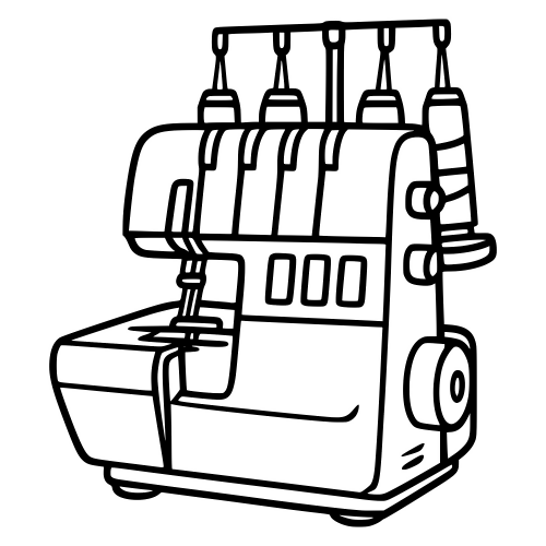 Serger Machine Sketch - Digital File - XCS Friendly Digital My Custom Designs PDF
