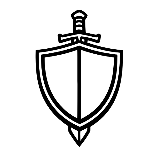Shield and Sword Outline - Vector Graphics - Digital File Digital My Custom Designs PDF