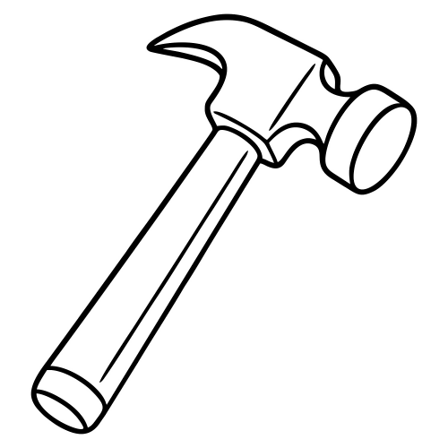 Cartoon Hammer - Digital File - XCS Friendly Digital My Custom Designs PDF