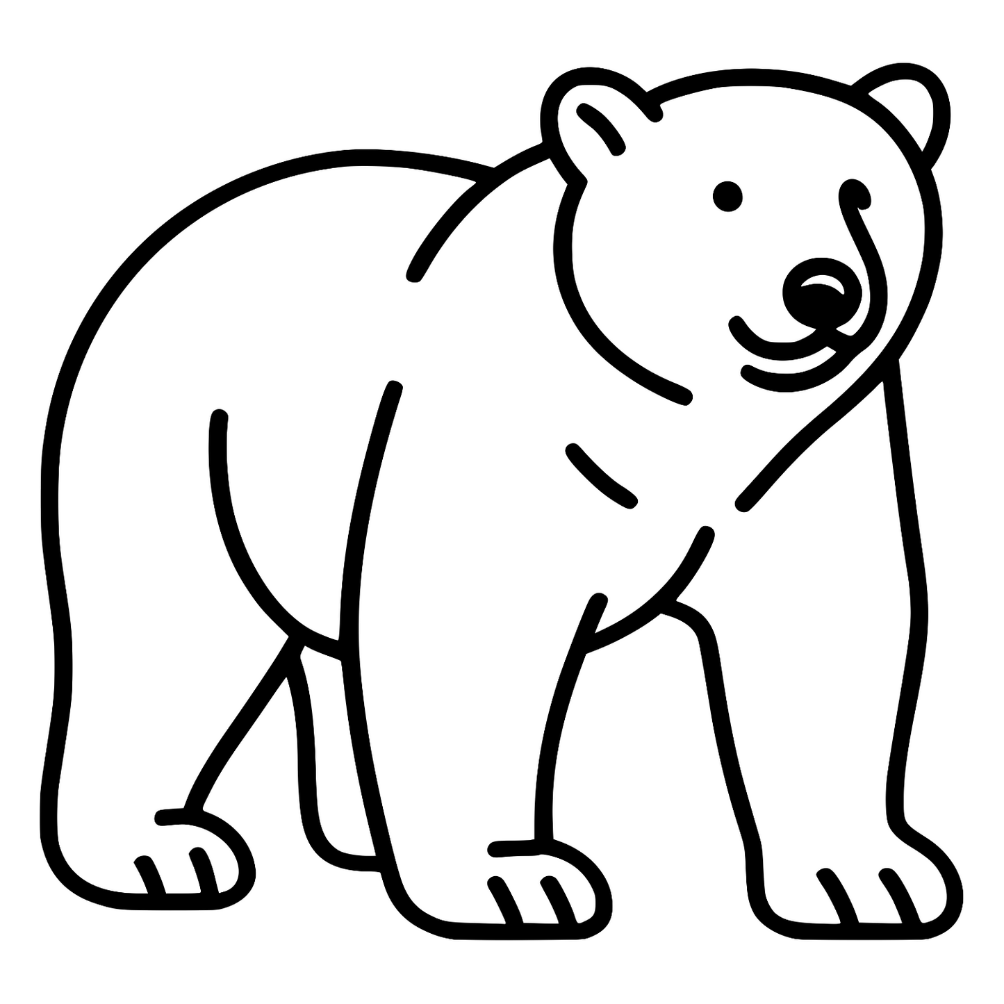 Polar Bear Sketch - Digital File - XCS Friendly Digital My Custom Designs PNG