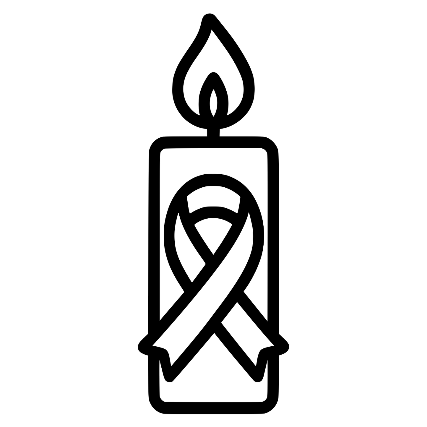 Candle Flame With Ribbon - Digital File - XCS Friendly Digital My Custom Designs PNG