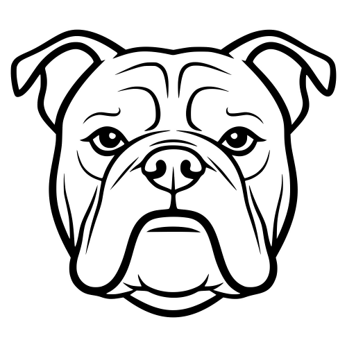 Bulldog Head - Digital File - XCS Friendly Digital My Custom Designs PDF