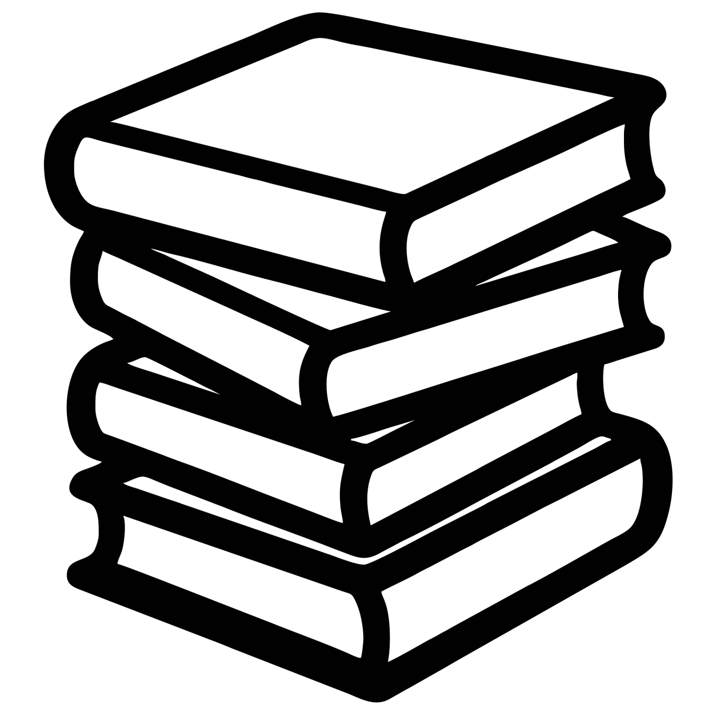 Stack Of Books Silhouette - Digital File - XCS Friendly Tumbler My Custom Designs PNG