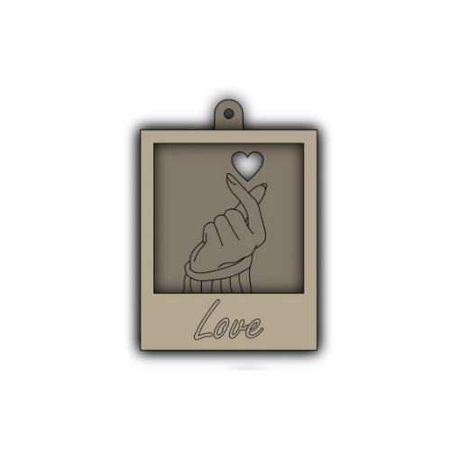 Love Picture 2 Layer Keychain Layered Design - Digital File - SVG Digital File My Custom Designs SVG