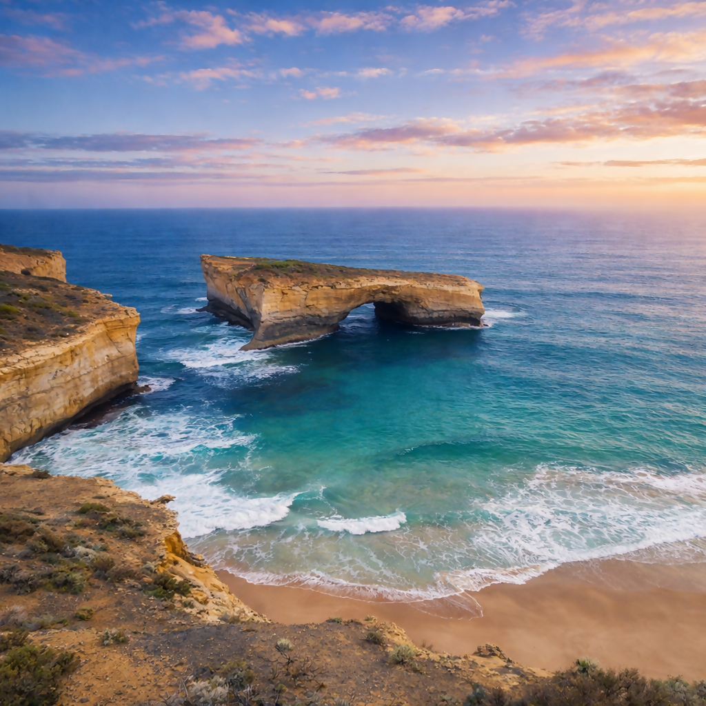London Arch - Great Ocean Road - Victoria - Australia - Rendered - Digital File Digital My Custom Designs PDF