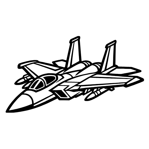Air Force Jet Sketch - Digital File - XCS Friendly