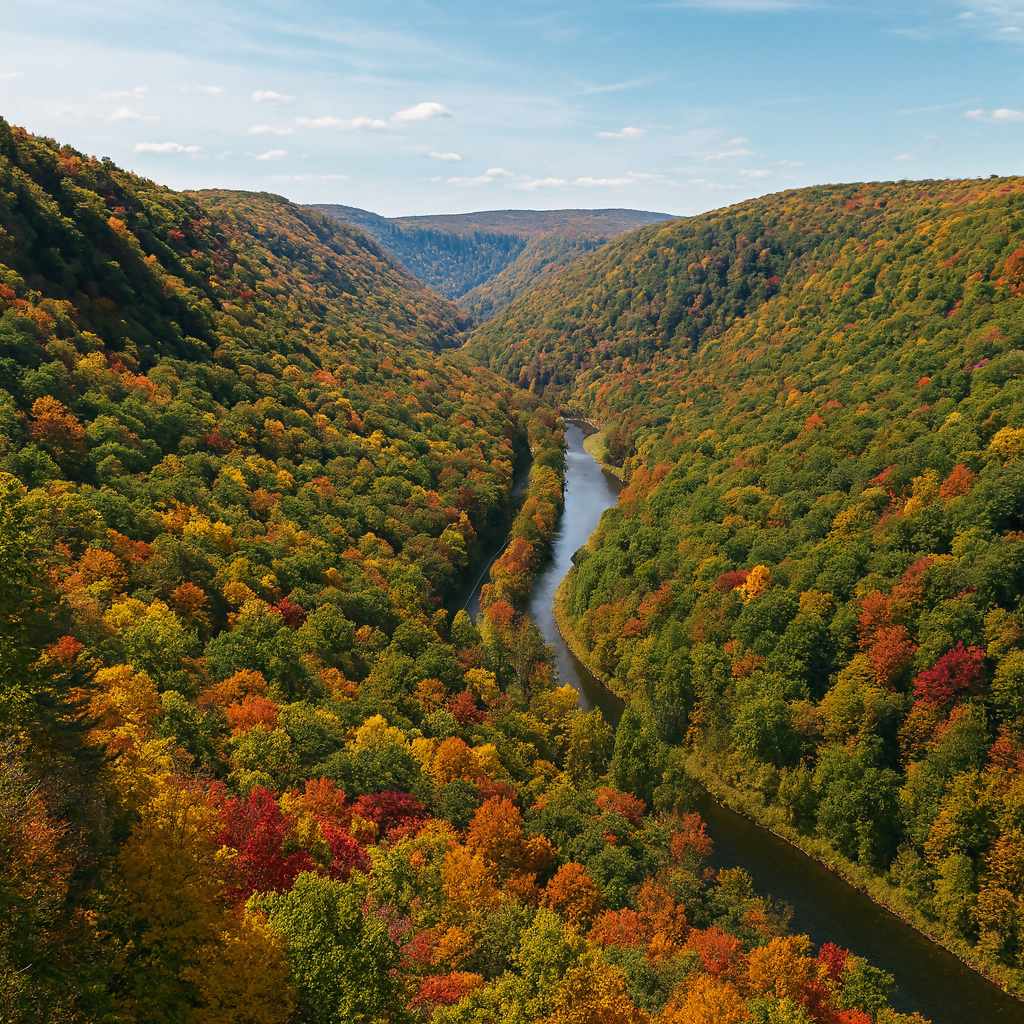 Pine Creek Gorge - PA Grand Canyon - Pennsylvania United States - Rendered - Digital File Digital My Custom Designs PDF