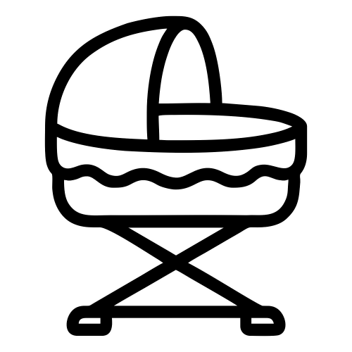 Baby Bassinet Outline - Digital File - XCS Friendly Tumbler My Custom Designs PDF