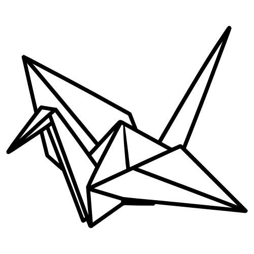 Origami Crane Sketch - Digital File - XCS Friendly Digital My Custom Designs PDF