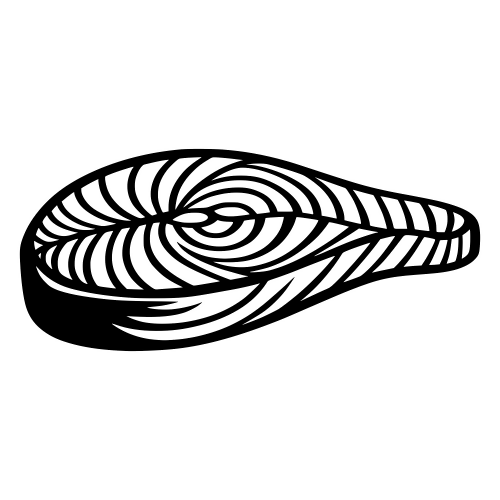 Salmon Fillet Sketch - Digital File - XCS Friendly