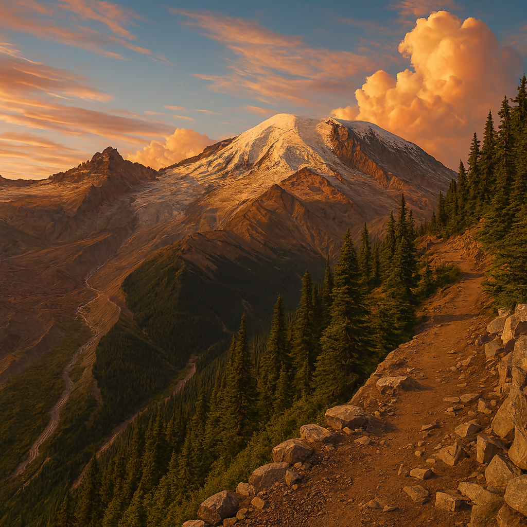 Sunrise Rim Trail - Mount Rainier National Park - Washington United States - Rendered - Digital File Digital My Custom Designs PDF