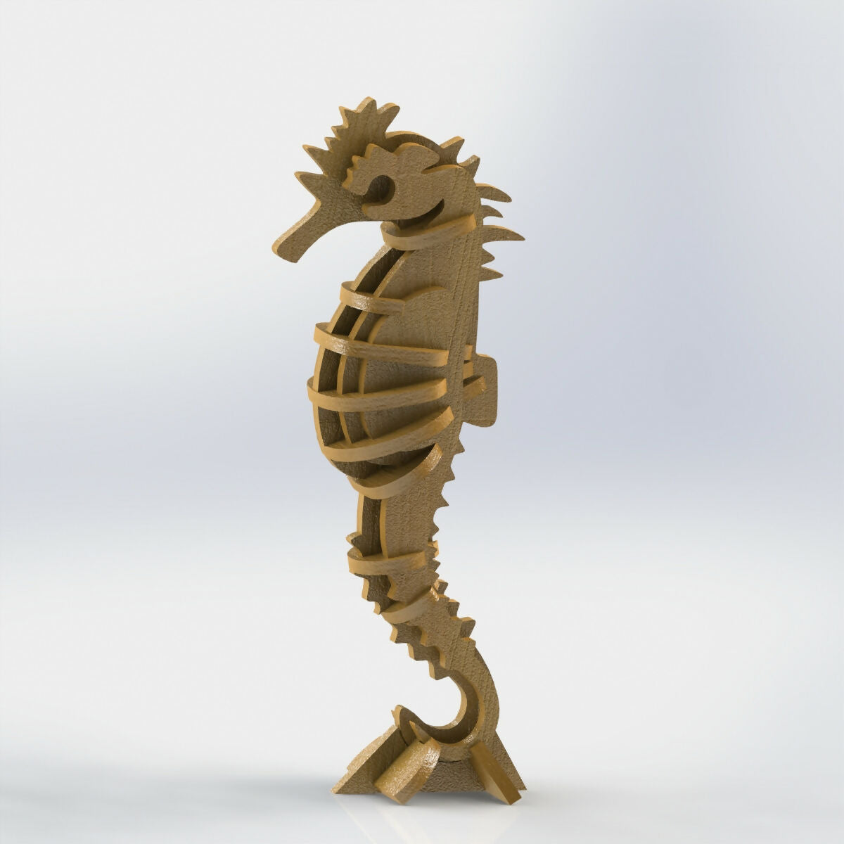 Seahorse - 3D Puzzle Project - Laser Cut Zip File - Digital File Digital My Custom Designs ZIP File