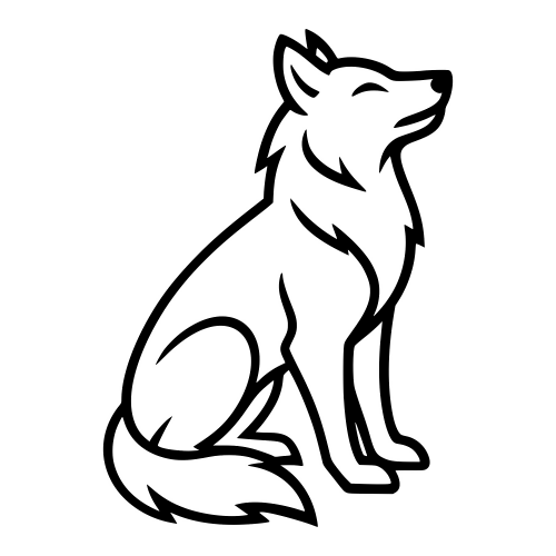 Wolf Outline Sketch - Digital File - XCS Friendly Digital My Custom Designs PDF