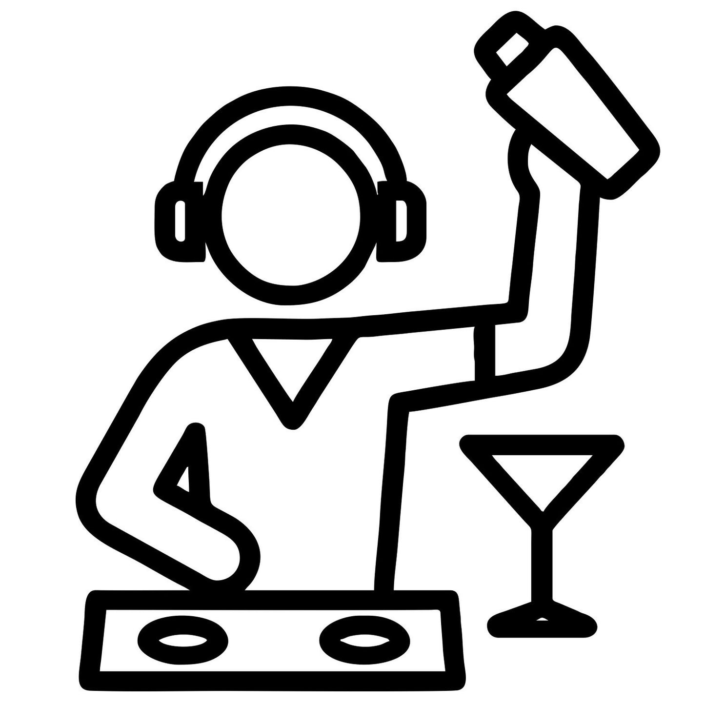 Dance Club DJ + Bartender Combo - Digital File - XCS Friendly Tumbler My Custom Designs PNG