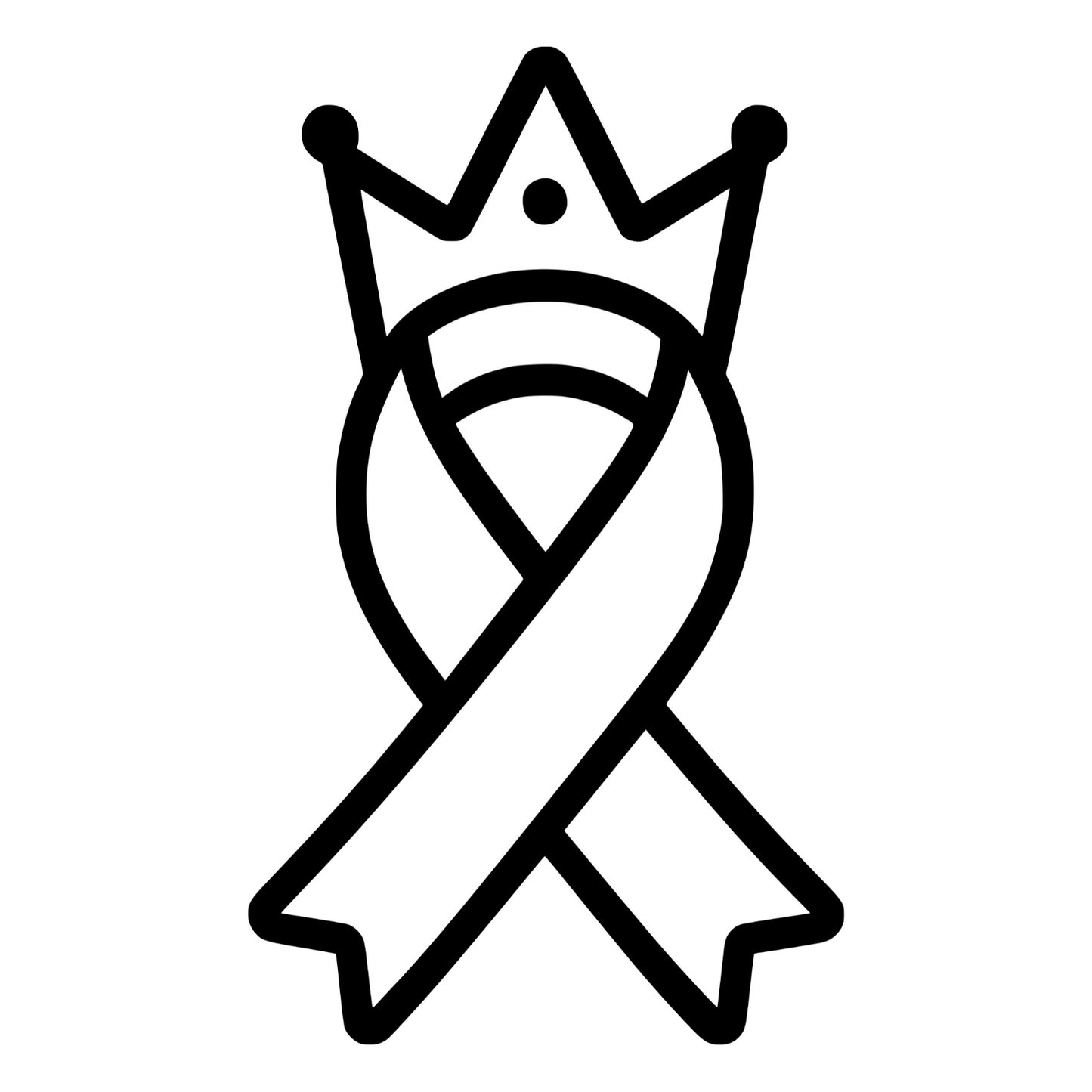 Support Ribbon Crown - Digital File - XCS Friendly Digital My Custom Designs PNG