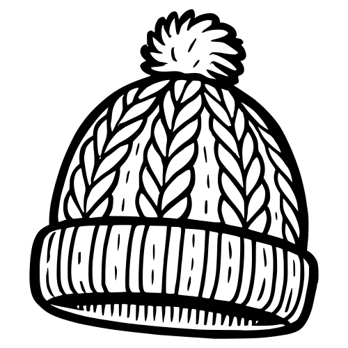 Knitted Hat Sketch - Digital File - XCS Friendly Digital My Custom Designs PDF