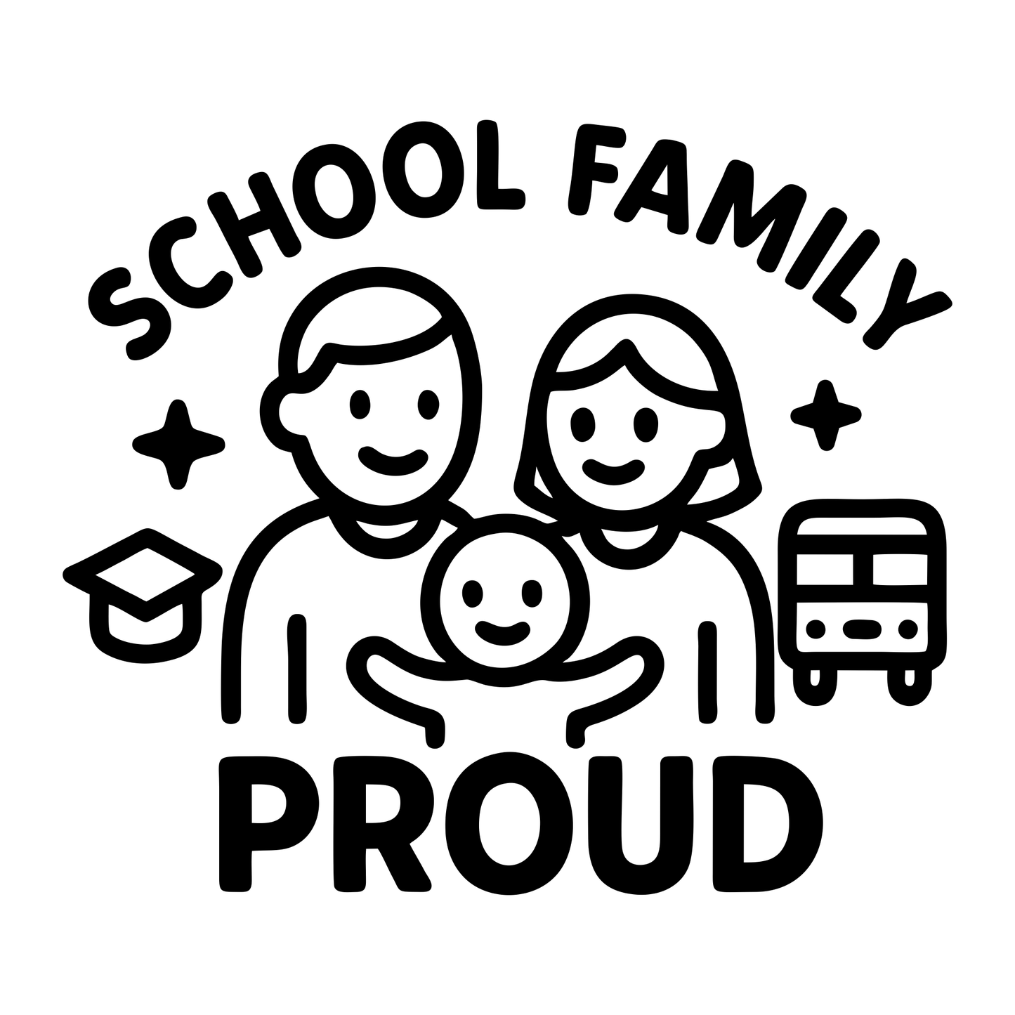 School Family Proud - Digital File - XCS Friendly Tumbler My Custom Designs PNG