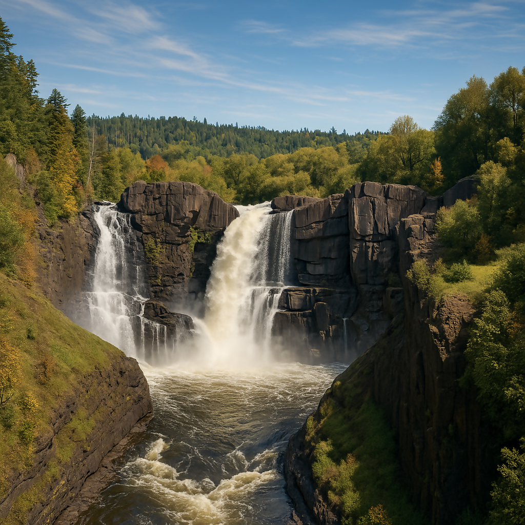 Pigeon River Falls - Grand Portage State Park - Minnesota United States - Rendered - Digital File Digital My Custom Designs PDF