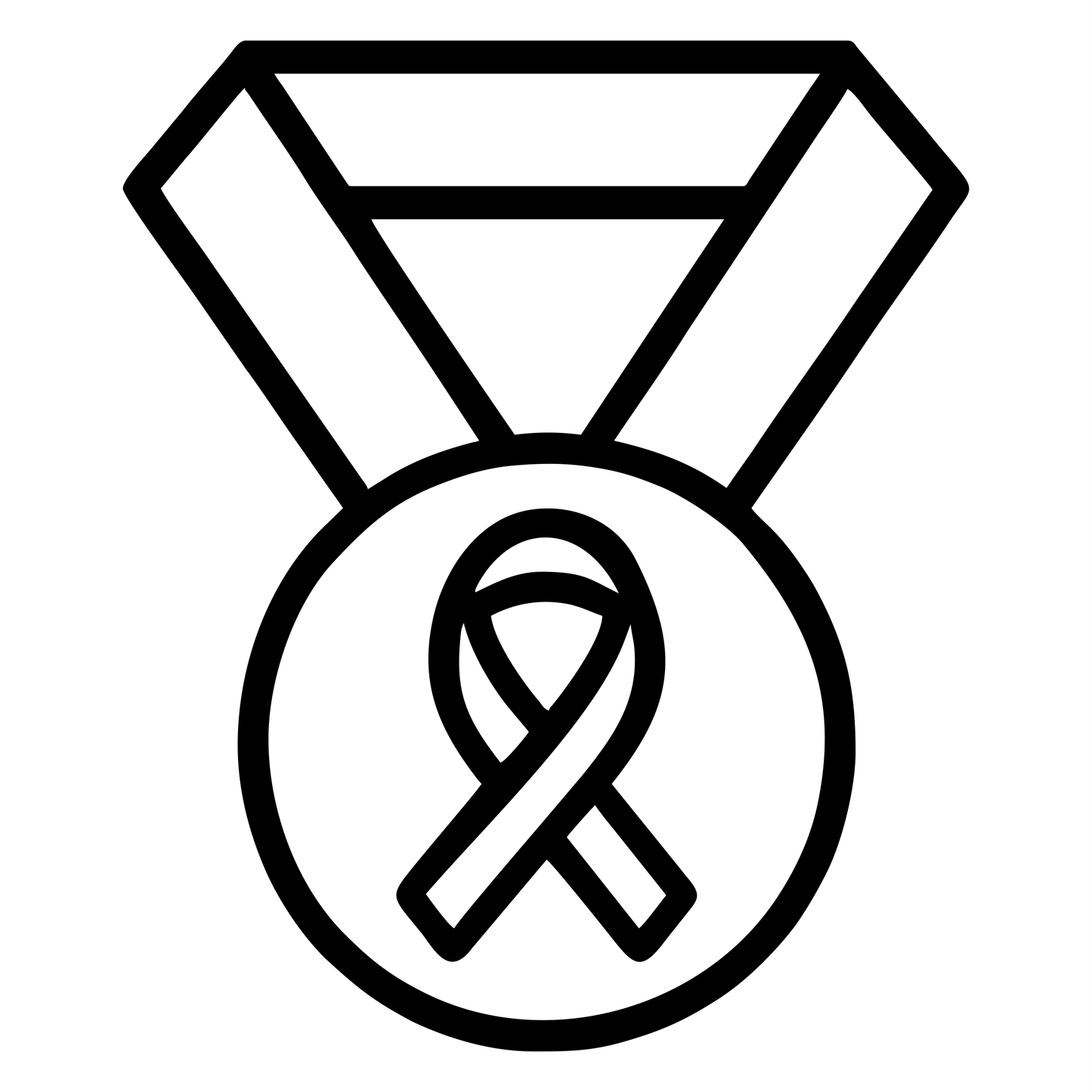 Awareness Medal Outline - Digital File - XCS Friendly Digital My Custom Designs PNG
