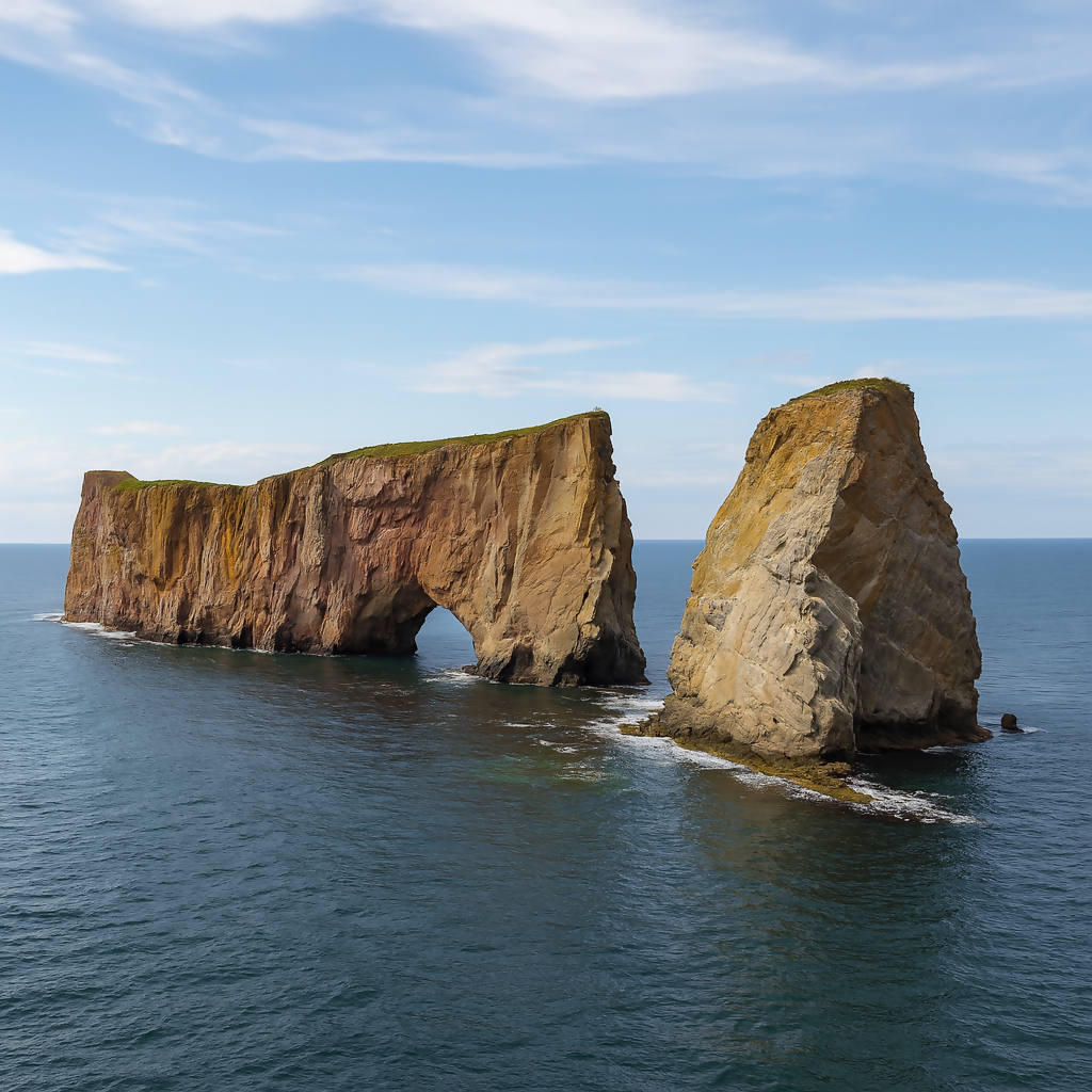 Percé Rock - Gulf of Saint Lawrence - Gaspé Peninsula - Quebec Canada - Rendered - Digital File Digital My Custom Designs PDF