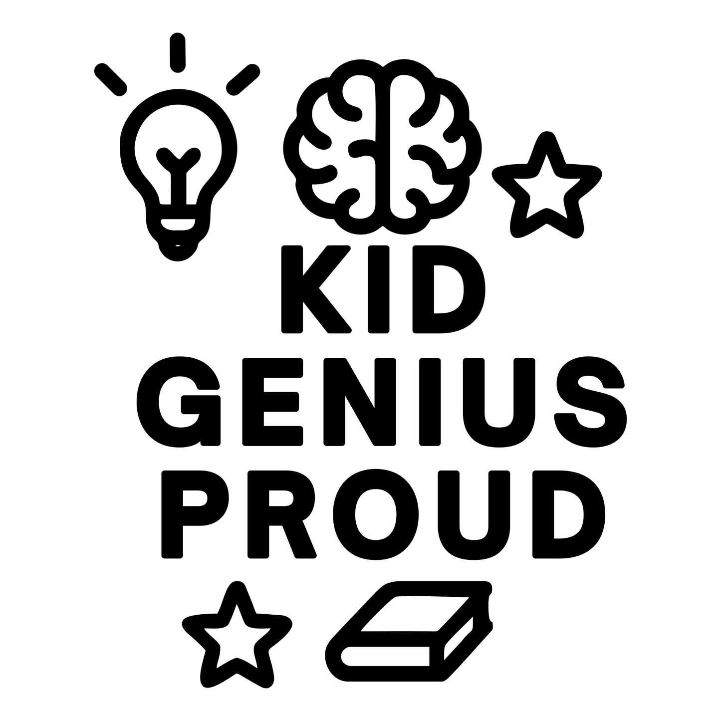 Kid Genius Proud - Digital File - XCS Friendly Tumbler My Custom Designs PNG