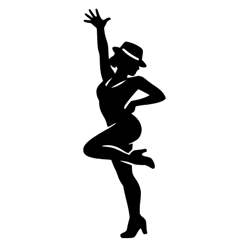 Jazz Dancer Silhouette - Vector Graphics - Digital File Digital My Custom Designs PDF