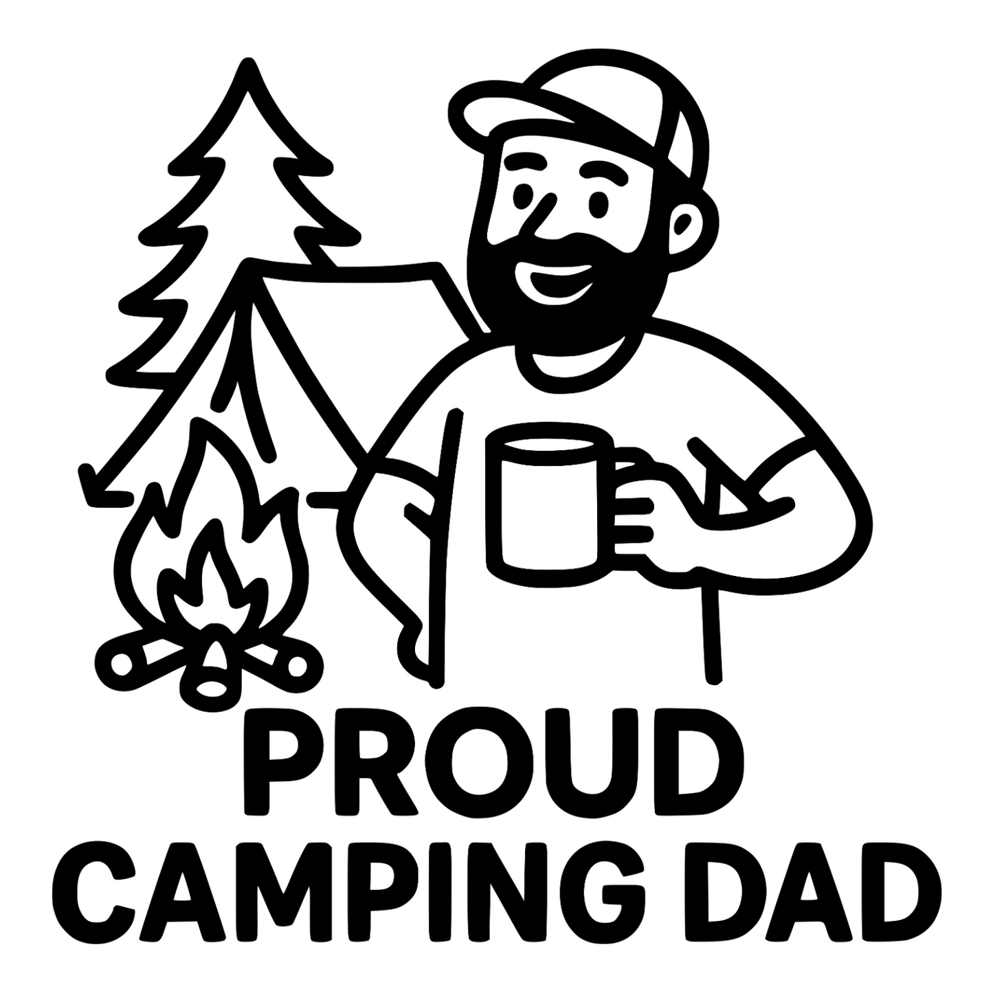 Proud Camping Dad - Digital File - XCS Friendly Digital My Custom Designs PNG