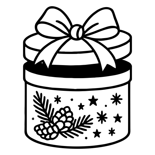 Round Gift Box with Lid Off - Digital File - XCS Friendly Digital My Custom Designs PDF