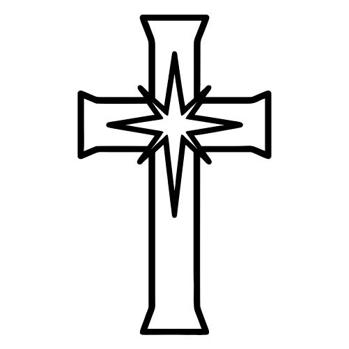 Cross with Star - Digital File - XCS Friendly Digital My Custom Designs PDF