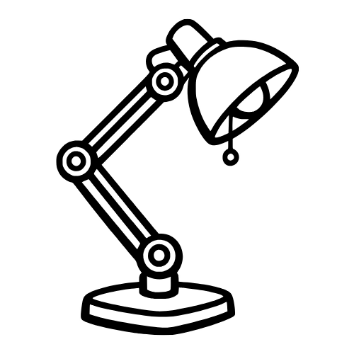Office Desk Lamp Sketch - Vector Graphics - Digital File Digital My Custom Designs PDF