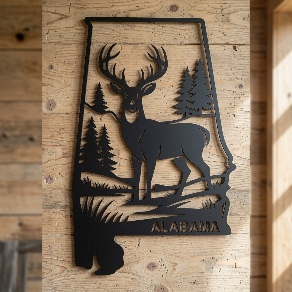 Alabama - Wall Home Decor - State Outline - United States - Digital File - ZIP File - Digital