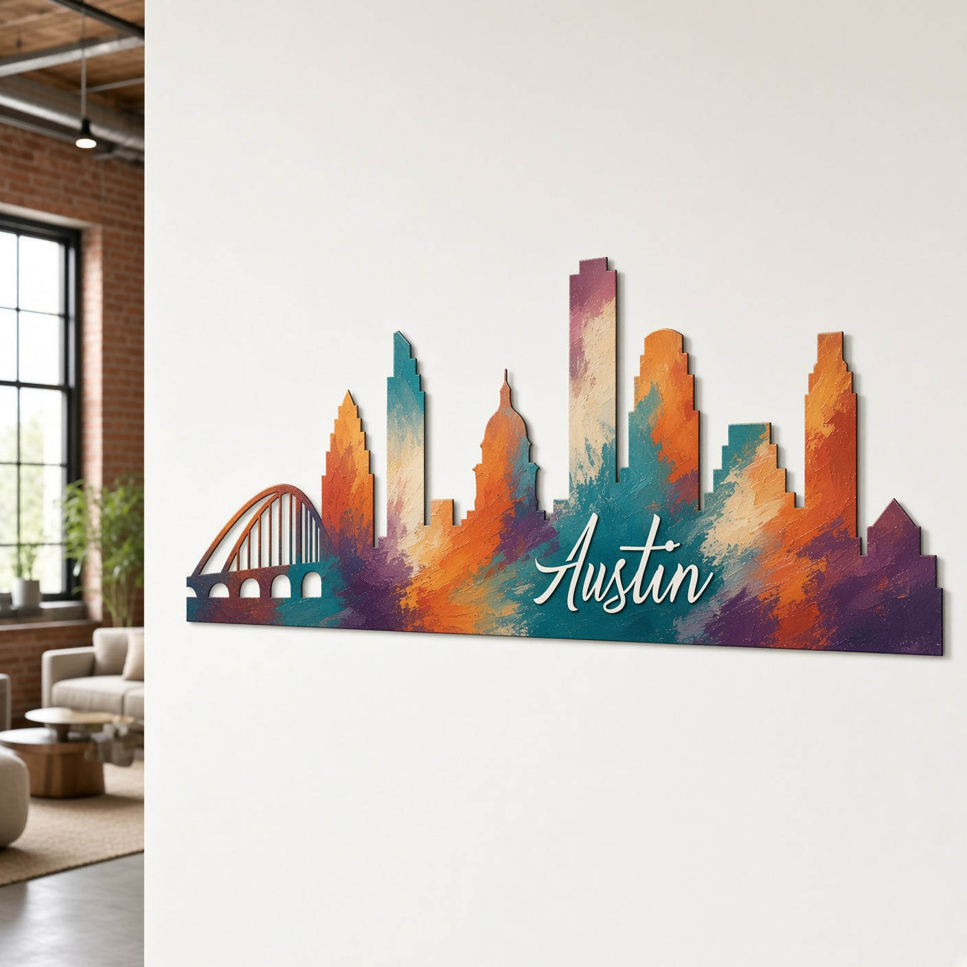 Austin Skyline - Wall Home Decor - Single Layer - Digital File - ZIP File - Digital
