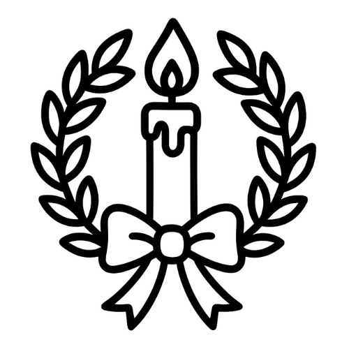 Birthday Candle Wreath - Digital File - XCS Friendly Tumbler My Custom Designs PNG