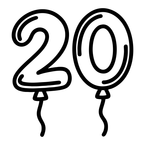 Birthday Balloon Numbers (20)- Digital File - XCS Friendly Tumbler My Custom Designs PNG