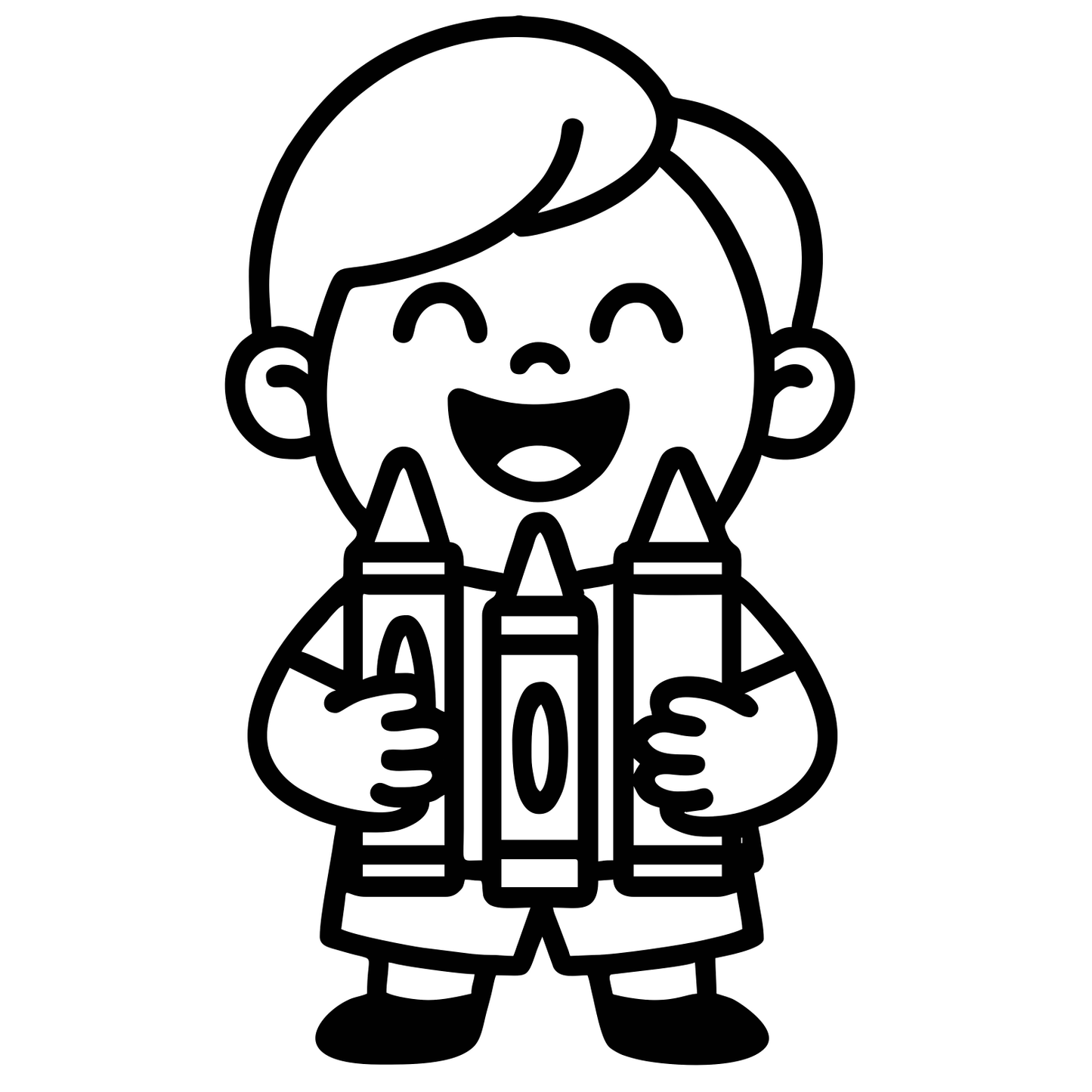 Kid With Crayons - Digital File - XCS Friendly Tumbler My Custom Designs PNG