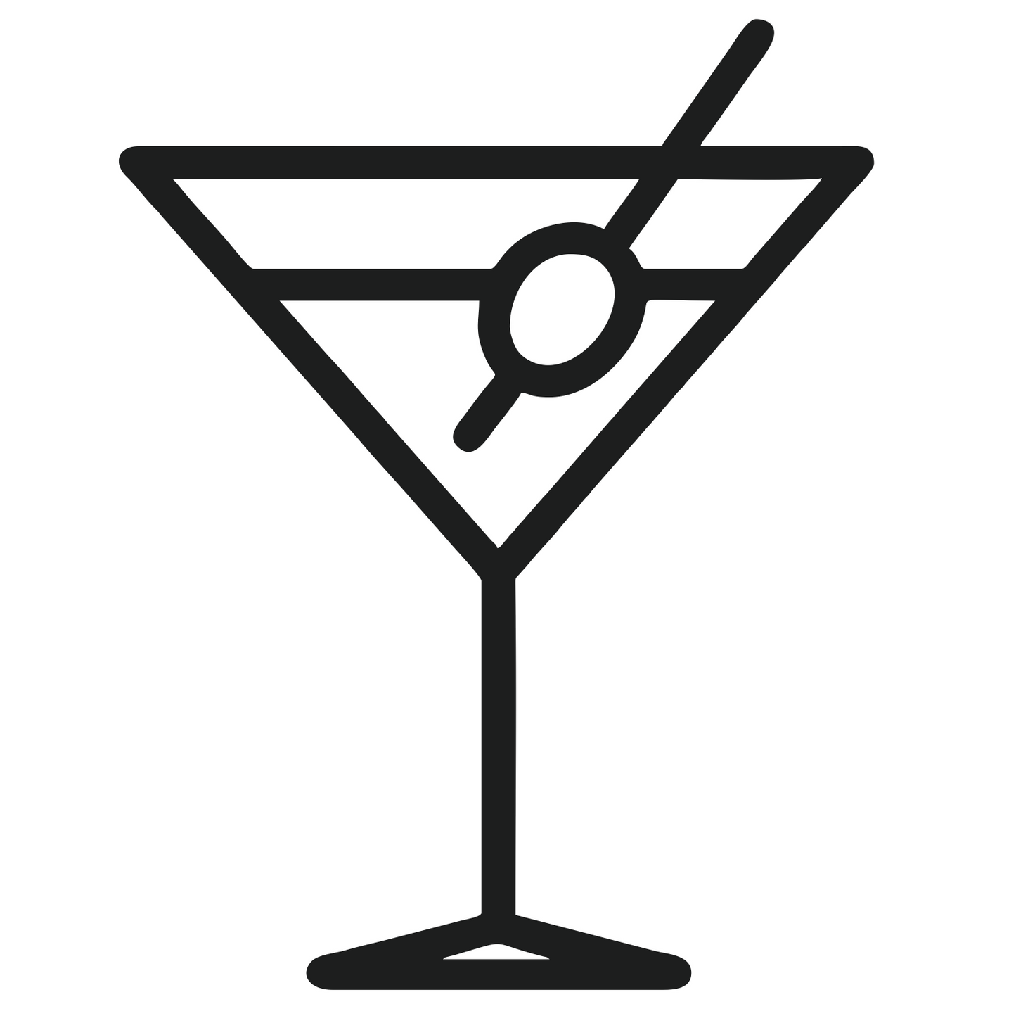 Cocktail Glass With Olive - Digital File - XCS Friendly Tumbler My Custom Designs PNG