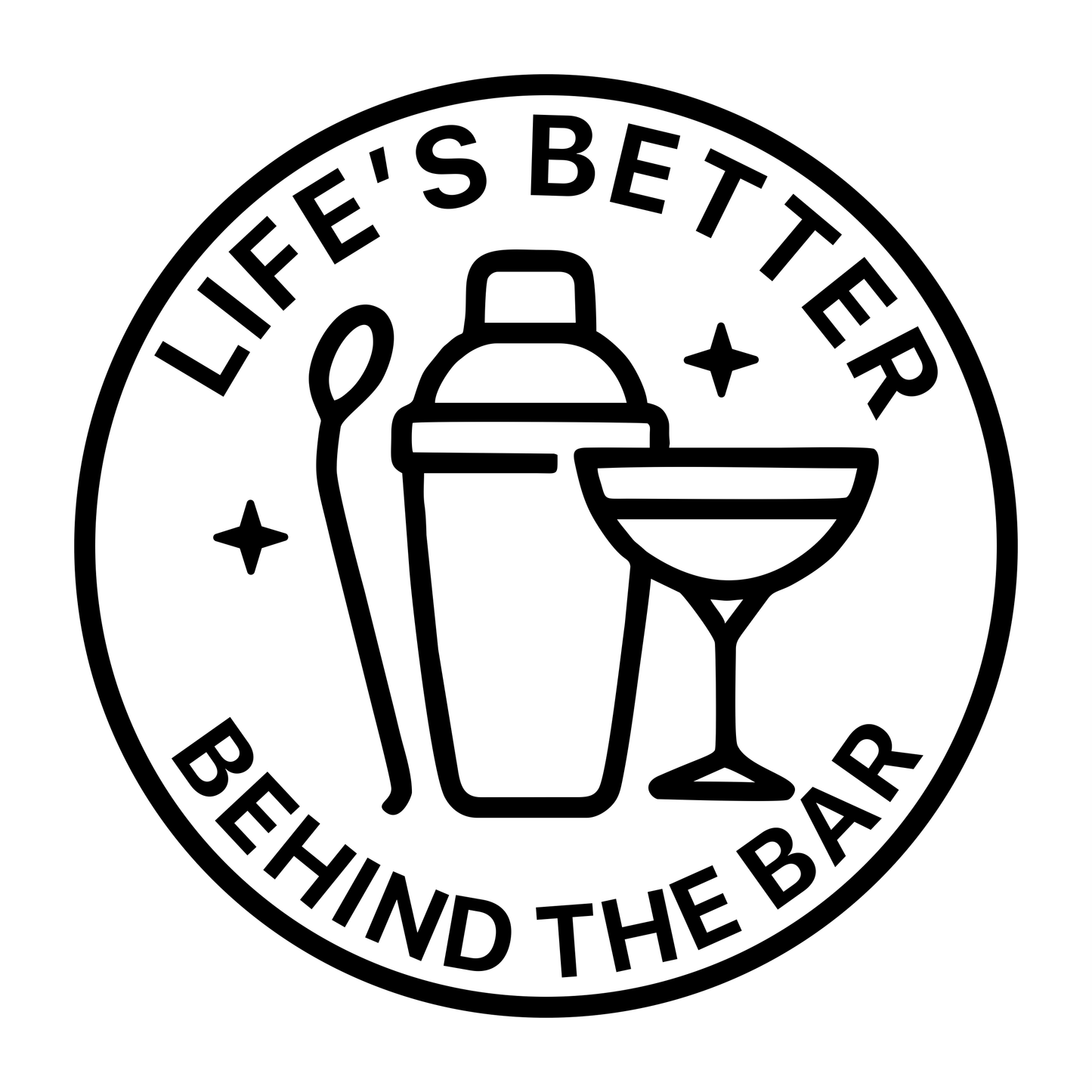 Life's Better Behind the Bar - Digital File - XCS Friendly Tumbler My Custom Designs PNG