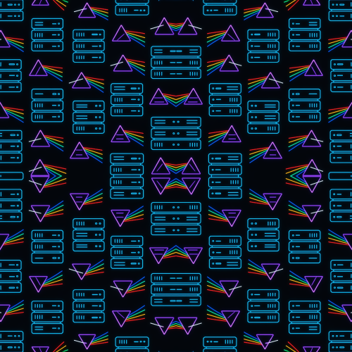 Technology and Digital - Neon Database Servers With Prism Energy - Pattern - Digital File Digital My Custom Designs PDF
