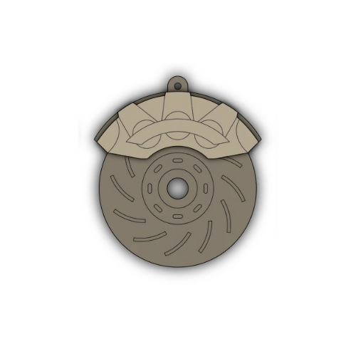 Brake Caliper 2 Layer Keychain - Digital File - SVG Digital File My Custom Designs SVG