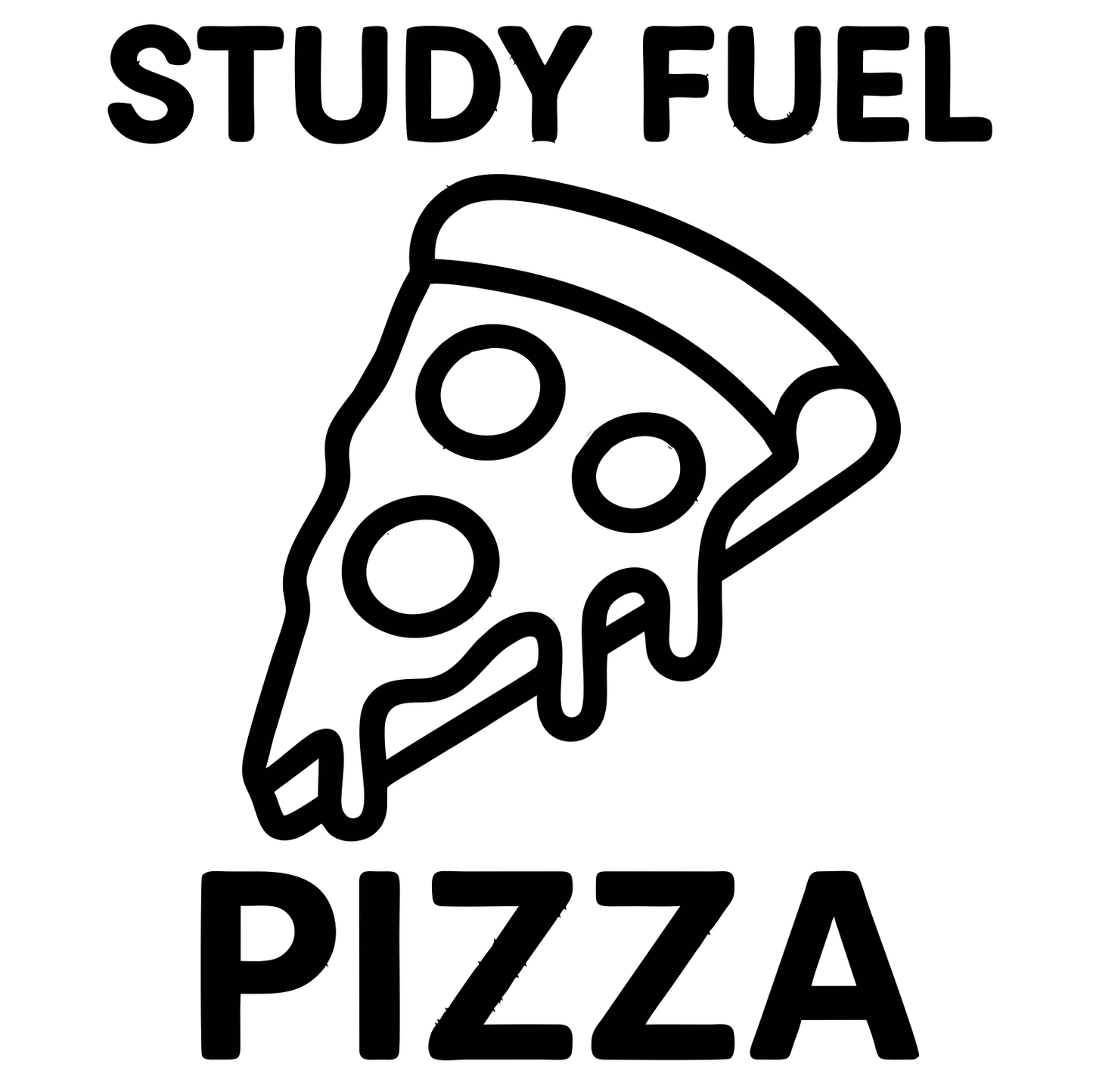 Funny Study Fuel Pizza - Digital File - XCS Friendly Tumbler My Custom Designs Default Title