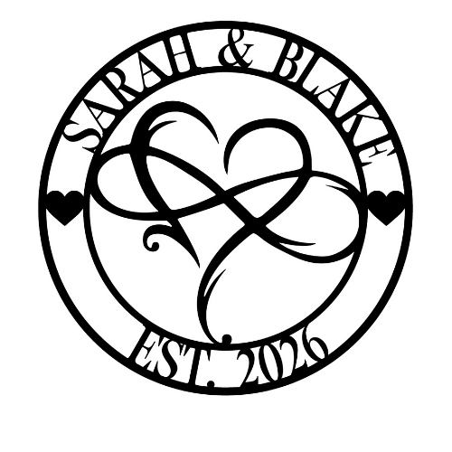 Infinity Heart - Wall / Home Decor - Digital File Digital My Custom Designs ZIP File