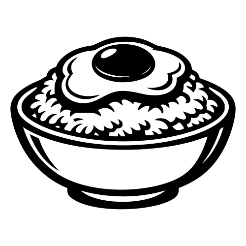 Bowl of Rice with Fried Egg - Digital File - XCS Friendly Digital My Custom Designs PDF
