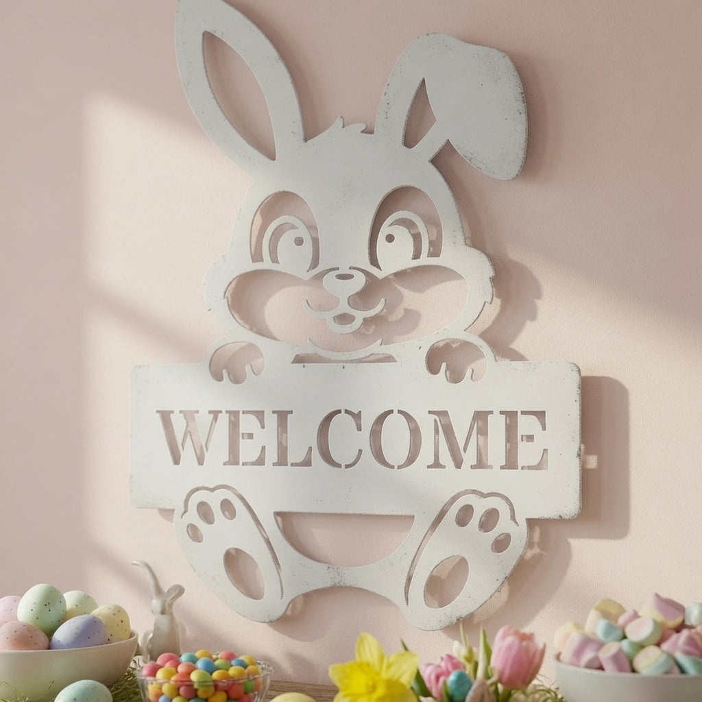 Bunny Holding Sign - Wall Home Decor - Digital File - ZIP File - Digital