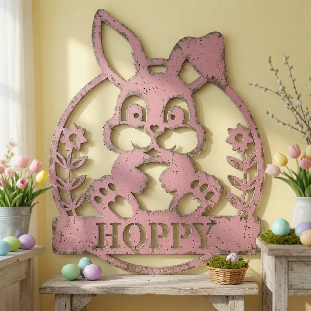 Bunny Sitting - Wall Home Decor - Digital File - ZIP File - Digital