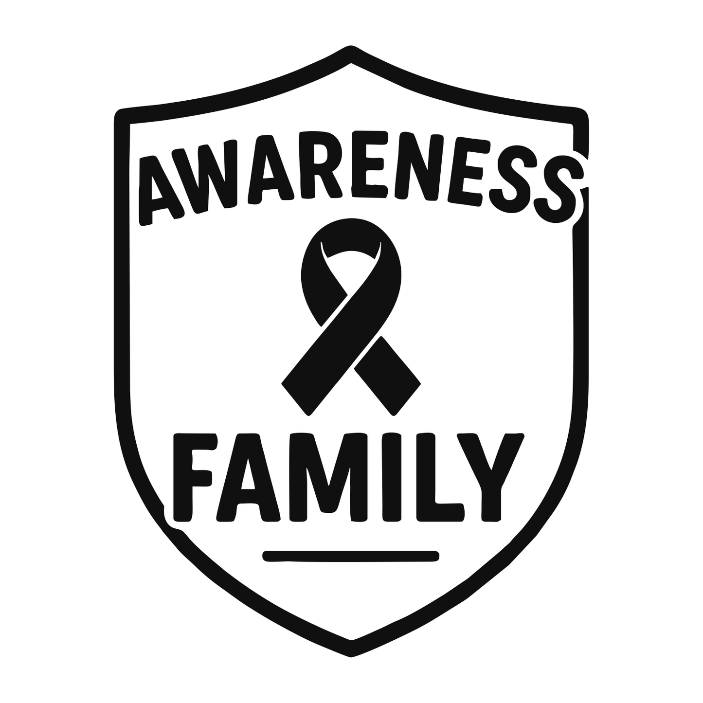 Awareness Family Badge - Digital File - XCS Friendly Digital My Custom Designs PNG