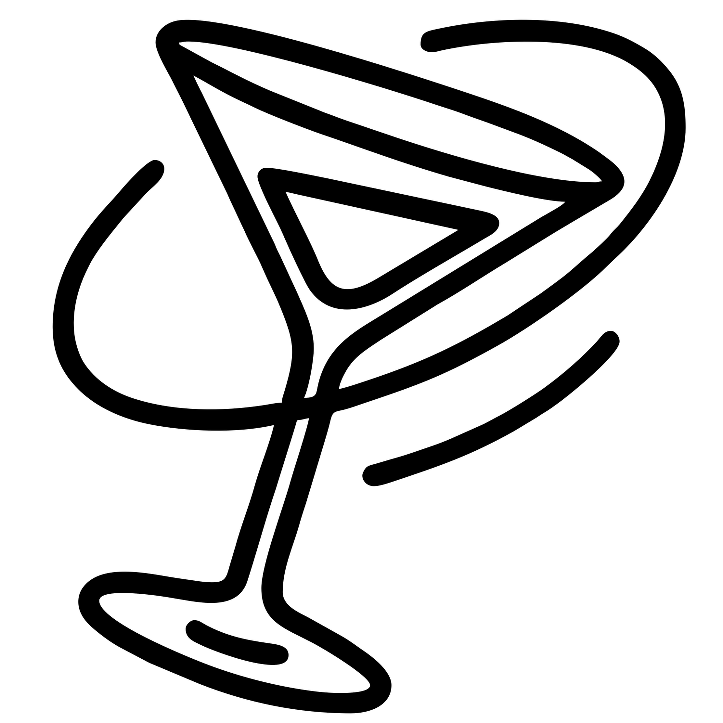 Cocktail Glass Midpin - Digital File - XCS Friendly Tumbler My Custom Designs PNG