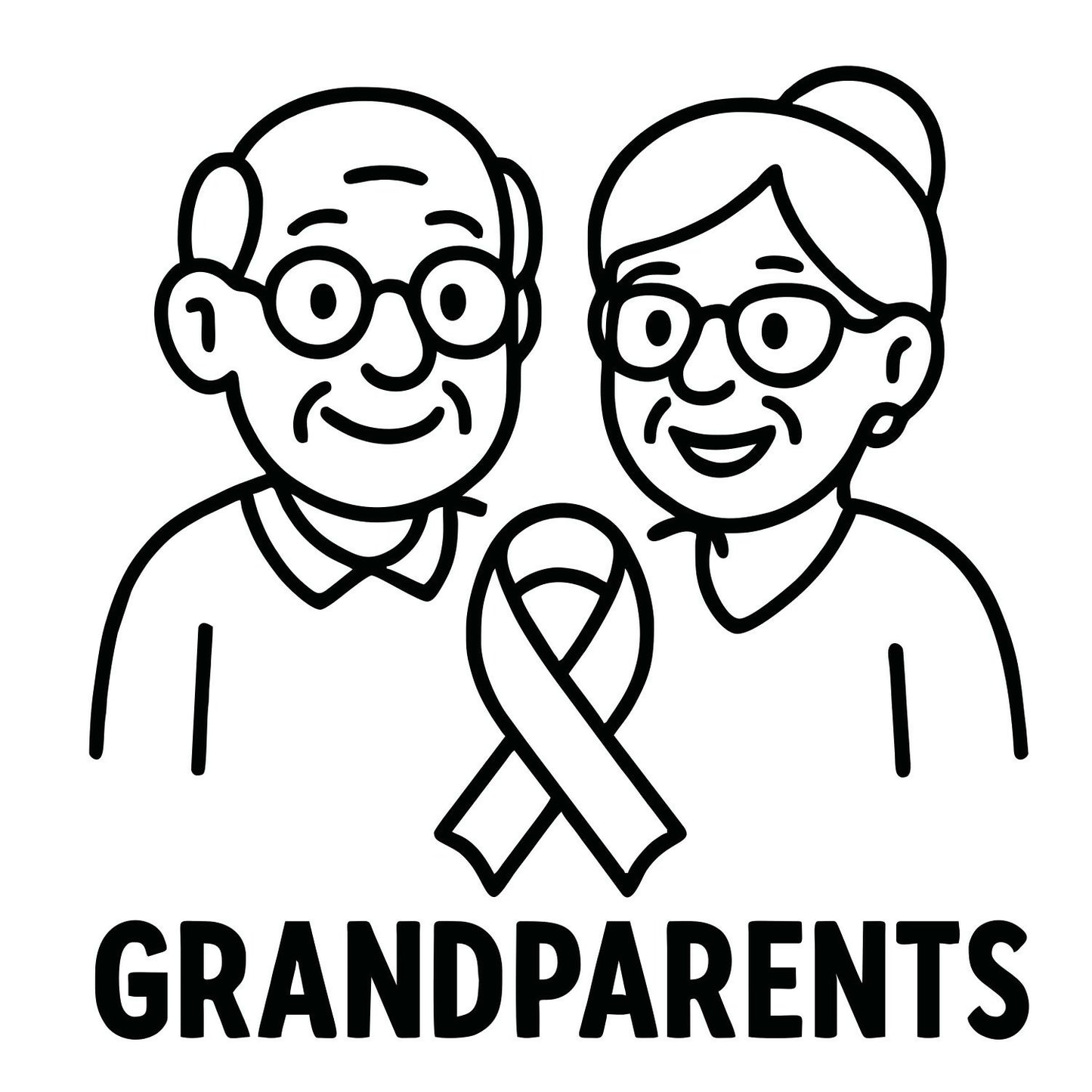 Awareness Grandparents Badge - Digital File XCS Friendly Digital My Custom Designs PNG